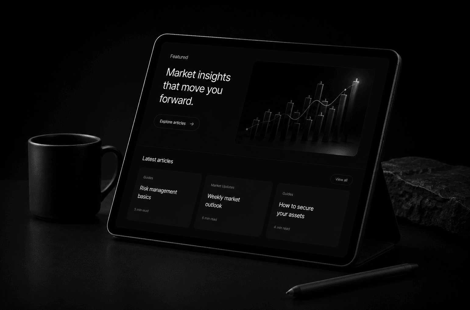 Market insights on a tablet