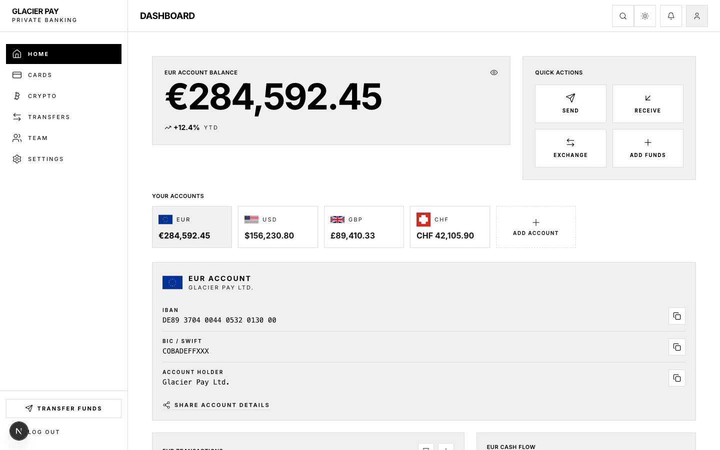 GlacierPay Client Portal